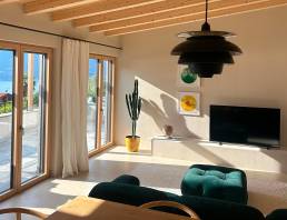 Rivestimento in resina: dettaglio soggiorno